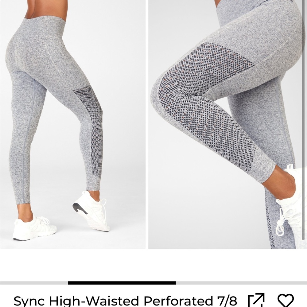 (Lot of 2 Sync) Highwaisted Perforated 7/8 leggings